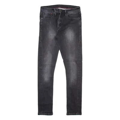 PENGUIN Mens Jeans Grey Slim Skinny Stone Wash W30 L32