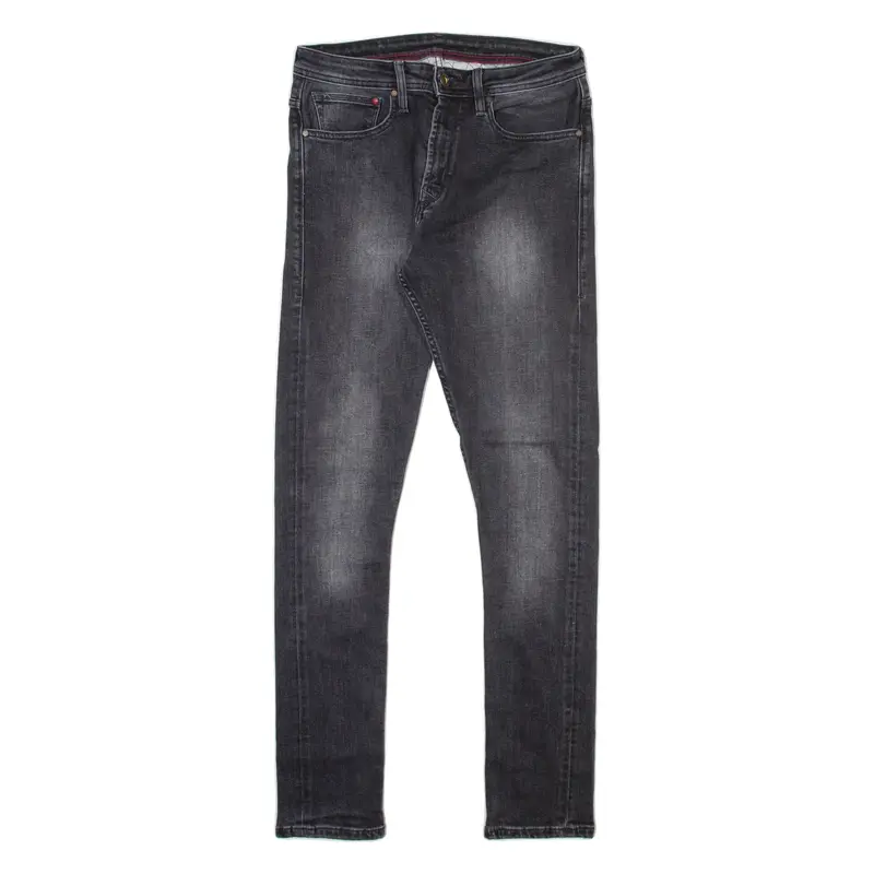 PENGUIN Mens Jeans Grey Slim Skinny Stone Wash W30 L32