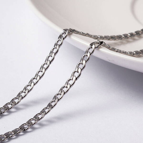 Non-Tarnish 3.28 Feet 304 Stainless Steel Twisted Chain Curb Chains