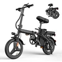 Electric Bike 500W Motor, 22MPH 30+ Miles PAS Range Bikes, Folding Ebike 14\