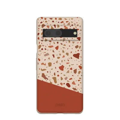 Seashell Clay Terrazzo Google Pixel 7 Case