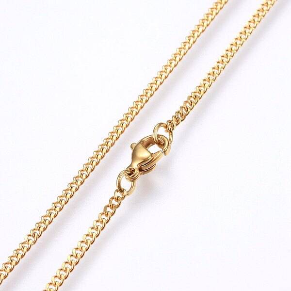 304 Stainless Steel Curb Chain Necklaces