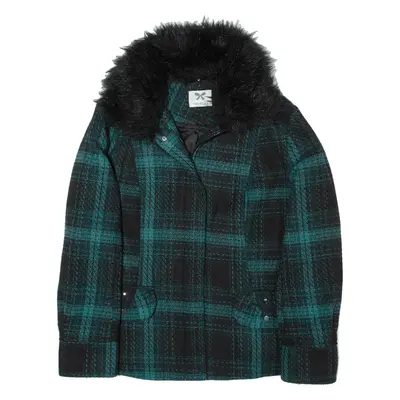 YESSICA Jacket Green Check Womens UK 18