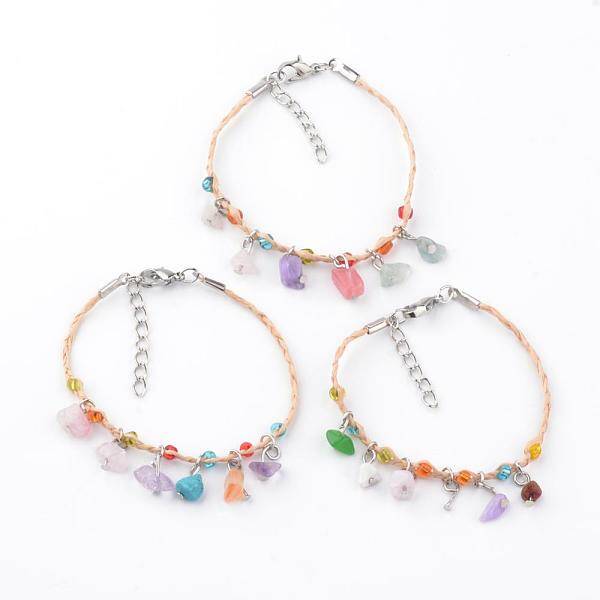 Mixed Stone Charm Bracelets