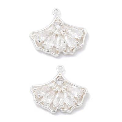 Brass Micro Pave Cubic Zirconia Pendants