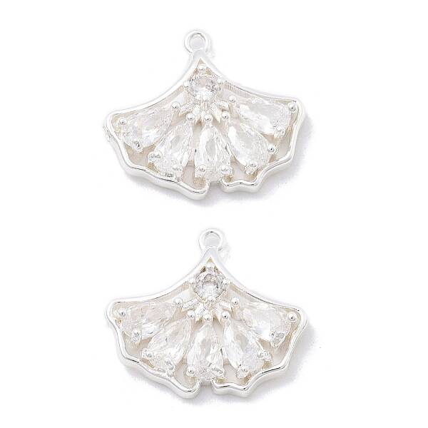 Brass Micro Pave Cubic Zirconia Pendants