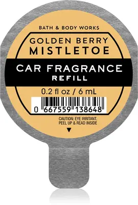 Bath & Body Works Golden Berry Mistletoe Car Air Freshener Refill 6ml