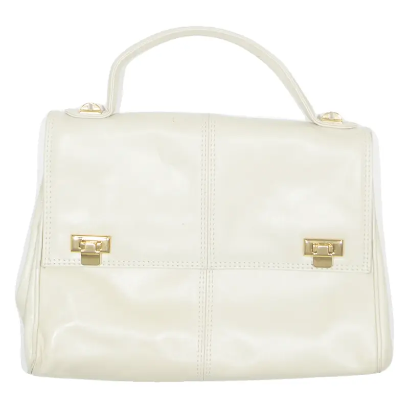 STAR MODELL Womens Shoulder Bag Cream Leather 90s