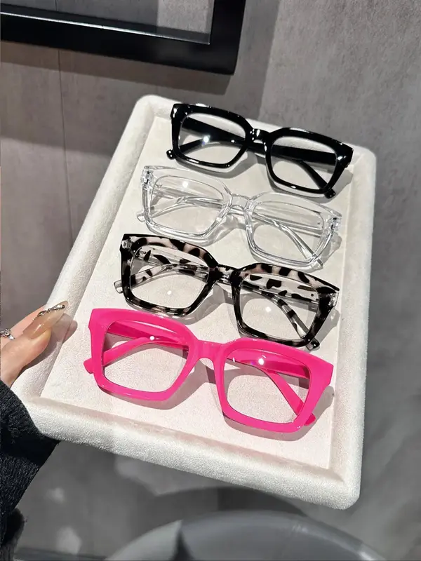 Women's Fashionable Leopard Pattern Eyeglasses, Trendy Casual Eyeglasses for Everyday Use, Fashion Accessories for Outdoor Ac...