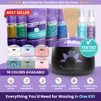 Complete Waxing Kit Set by Tress Wellness | Safe for Full Body Waxing | Armpit, Face, Legs, Brazilian and Bikini Waxing at ho...