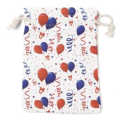 Christmas Theme Cloth Printed Storage Bags