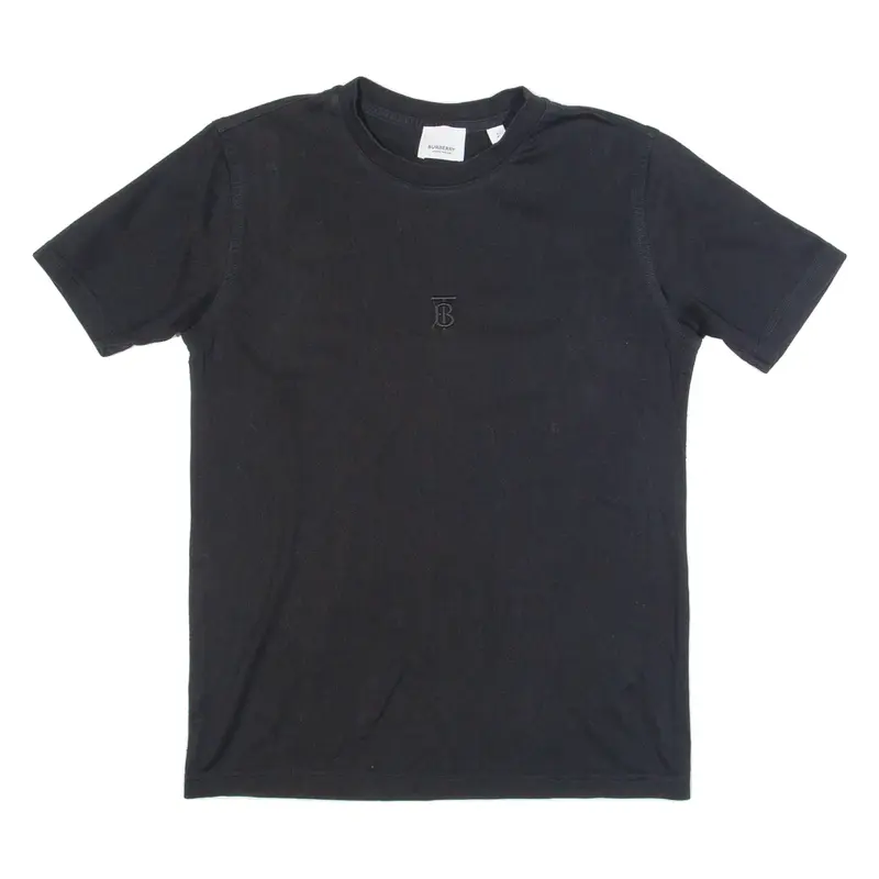 BURBERRY Mens T-Shirt Black S
