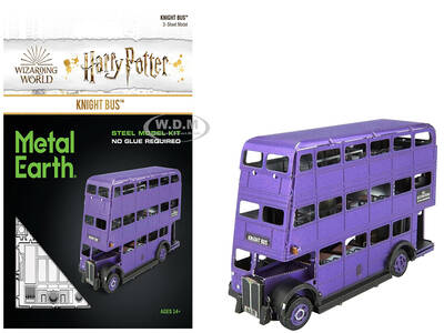 Model Kit Knight Bus Purple Harry Potter and the Prisoner of Azkaban (2004) Movie (Moderate Difficulty) Steel Model by Metal ...