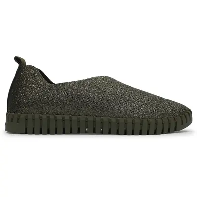 Ilse Jacobsen Tulip 3272GB Textile Women's Slip On Shoes - Army Army - Size:US 7 Women