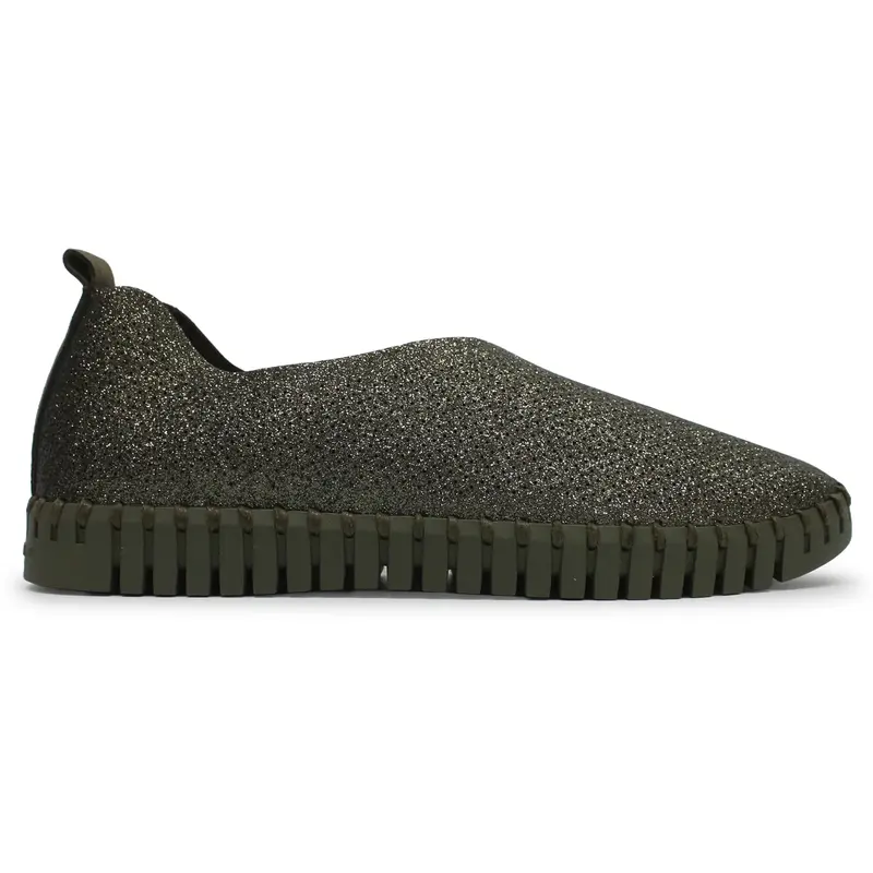 Ilse Jacobsen Tulip 3272GB Textile Women's Slip On Shoes - Army Army - Size:US 7 Women