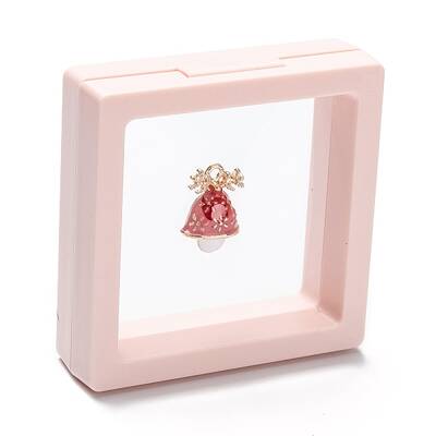 Square Transparent PE Thin Film Suspension Jewelry Display Box