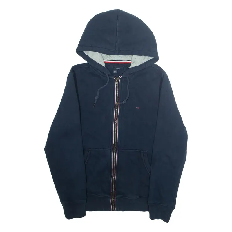 TOMMY HILFIGER Mens Blue Hoodie Full Zip XS