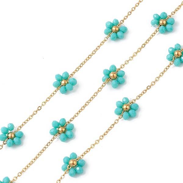 Flower Glass Beaded Chains