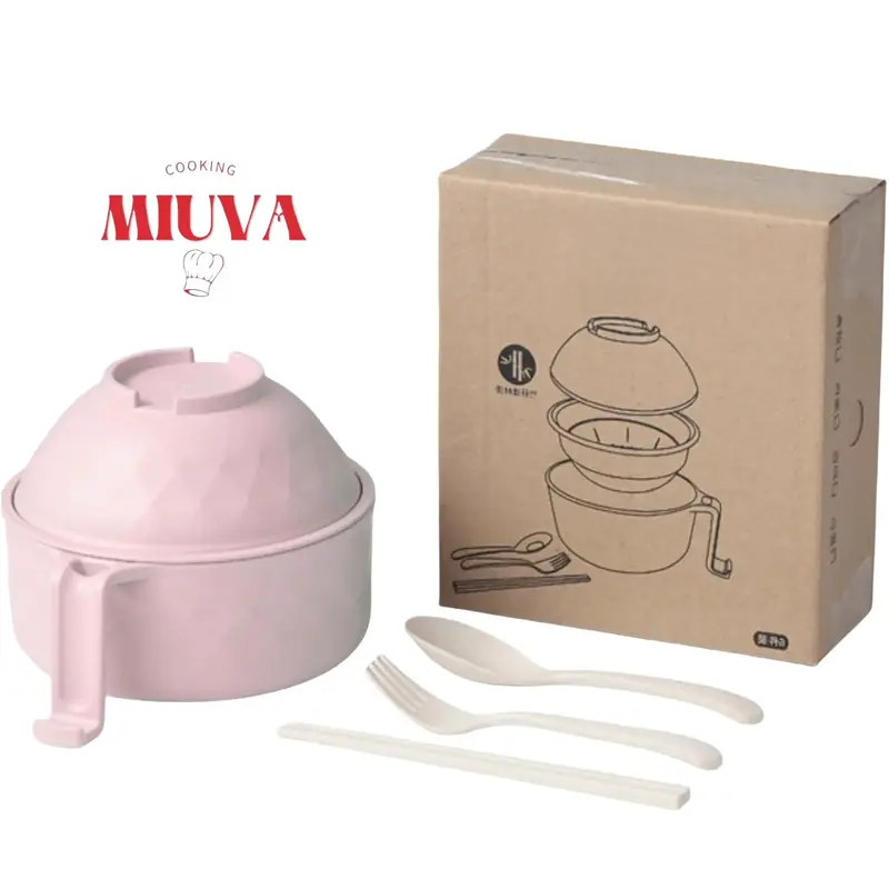MIUVA 6 in1 Ramen Cooker 33oz Microwave Noodle Bowl with Chopsticks College Dorm Room Essentials for Instant Noodles Cooking ...