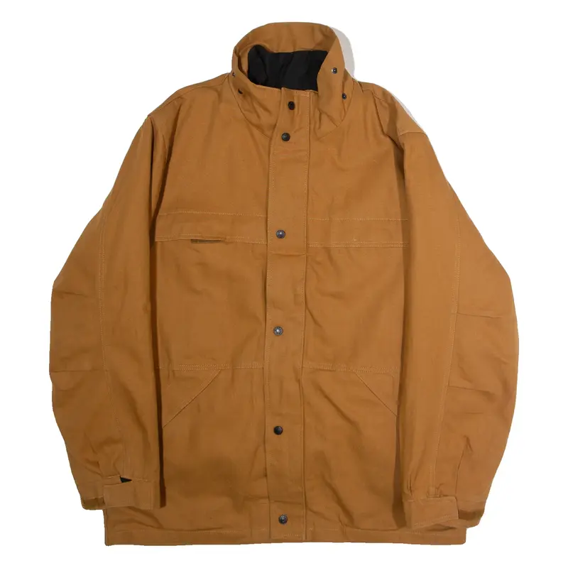 WORKER 2in1 Mens Workwear Coat Brown Canvas L