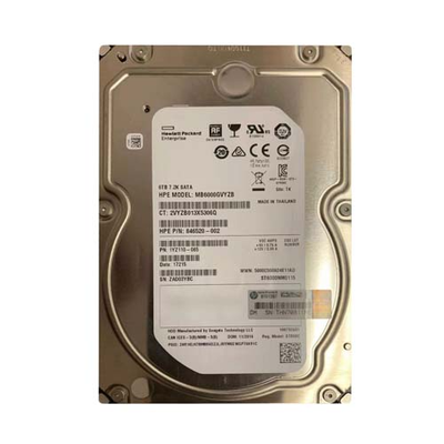 MB6000GVYZB HP 6TB 7200RPM SATA 6GB/s Hot-Pluggable 3.5-Inch LPc Hard Drive for ProLiant Gen8/Gen9/Gen10/Gen10+/Gen11 Servers