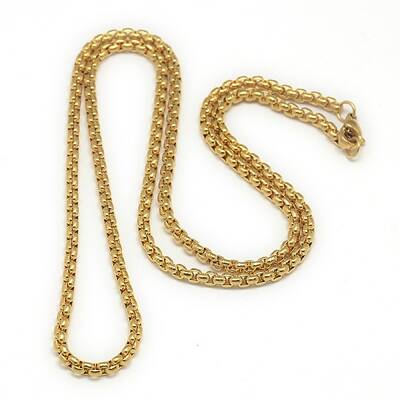 Trendy Men's 201 Stainless Steel Box Chain Necklaces