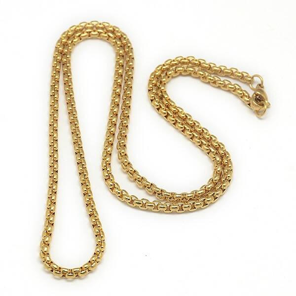 Trendy Men's 201 Stainless Steel Box Chain Necklaces