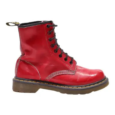DR MARTENS 1460 W Lace-Up Boots Red Leather UK 5