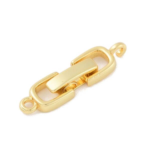 Rack Plating Brass Fold Over Clasps