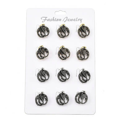 12Pcs 2 Colors Snake Alloy Brooches for Backpack Clothes