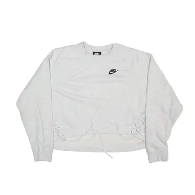 NIKE Crop Sweatshirt Grey Womens S