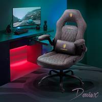 Dowinx Gaming Chair-Ergonomic Faux Leather with Breathable Mesh Backrest, Adjustable Swivel Task Chair with Head Cushion and ...