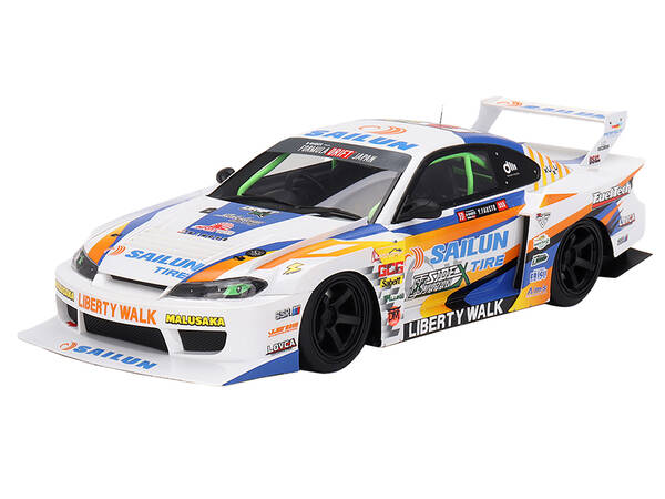 Nissan LB-Super Silhouette S15 SILVIA #555 Yukio Fausto Formula Drift Japan (2023) 1/18 Model Car by Top Speed