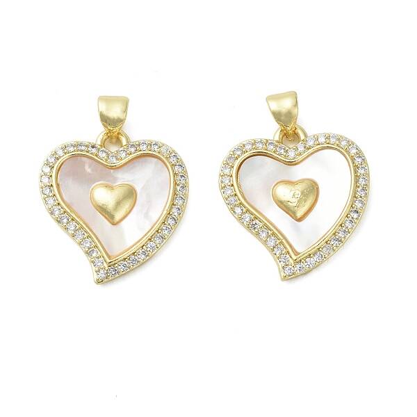 Brass Micro Pave Cubic Zirconia Pendants