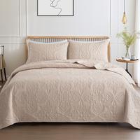 Whale Flotilla Soft Queen Quilt Bedding Set for All Seasons, Vintage Damask Ultrasonic Full Size Quilts Set, Lightweight Reve...