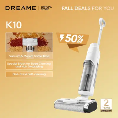 【LIVE】DREAME K10 Wet Dry Vacuum Cleaner, Smart Floor Cleaner Cordless Vacuum and Mop for Hard Floors, Cleans Itself, 540R...