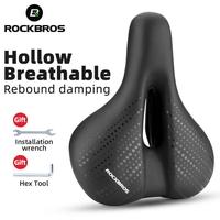 ROCKBROS Bike Seat for Men Women Comfort Wide Gel Bike Seat Replacement,Breathable Waterproof Padded Bicycle Saddle, Compatib...