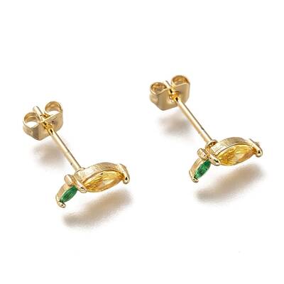 Brass Stud Earrings