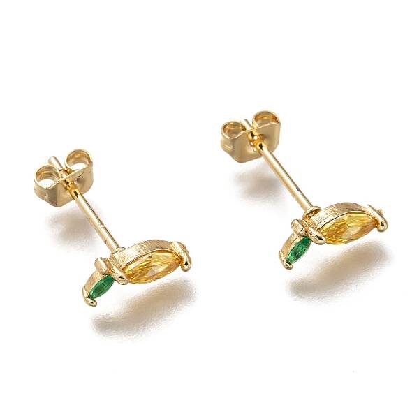 Brass Stud Earrings