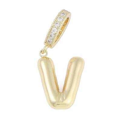 Brass Micro Pave Clear Cubic Zirconia Pendants