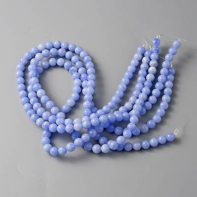 Natural Dyed Blue Lace Agate Beads Strands
