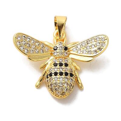 Brass Micro Pave Cubic Zirconia Charms