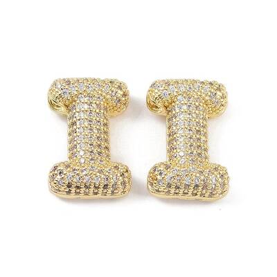 Brass Micro Pave Clear Cubic Zirconia Pendants