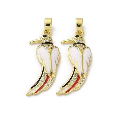 Brass Micro Pave Cubic Zirconia Pendants
