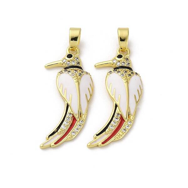 Brass Micro Pave Cubic Zirconia Pendants