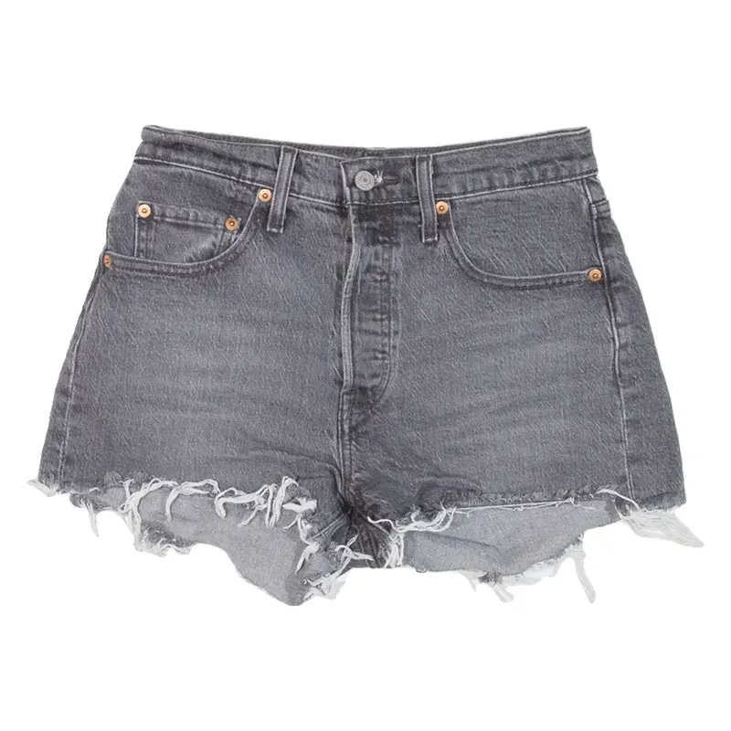 LEVI'S 501 BIG E Womens Denim Shorts Grey S W27