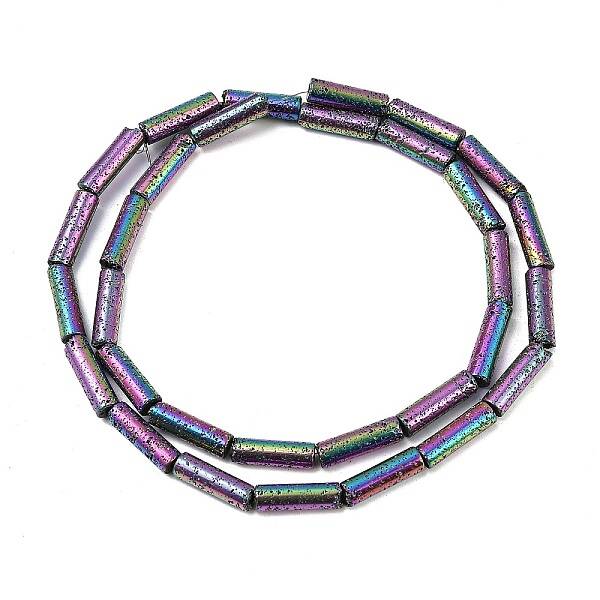Electroplated Natural Lava Rock Beads Strands