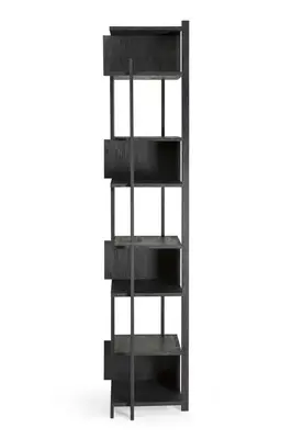 Black Teak Shelving Unit | Ethnicraft Abstract