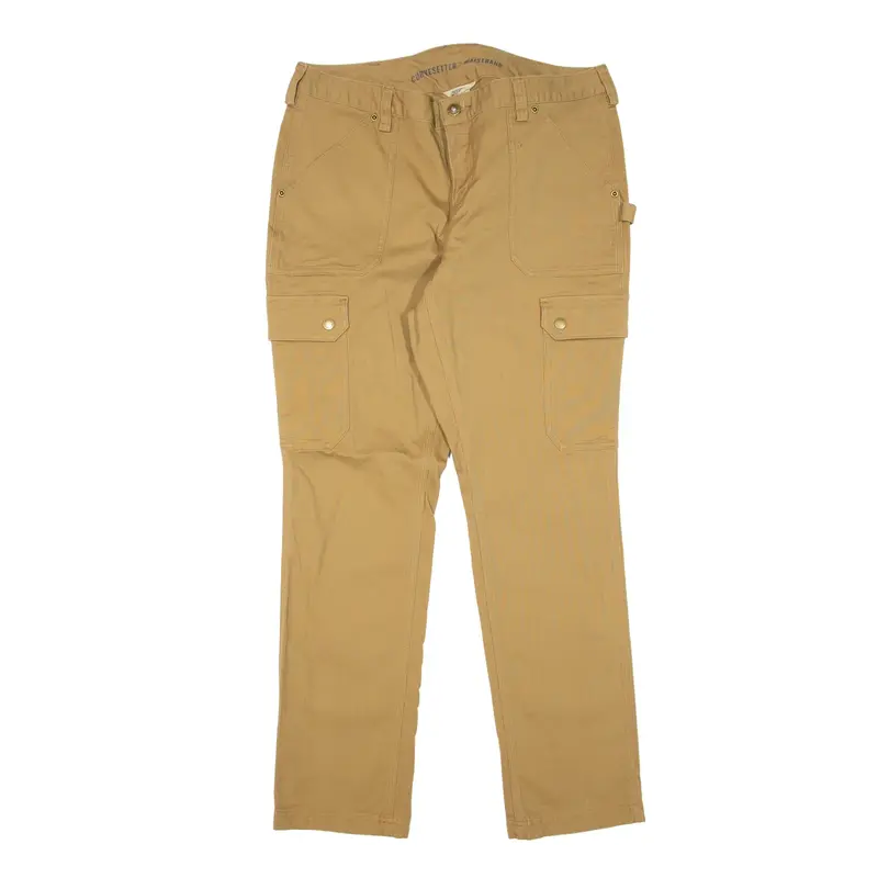 DULUTH TRADING Cargo Y2K Trousers Green Slim Straight Womens W31 L31