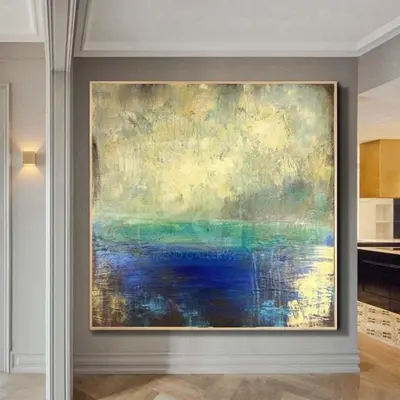 Original Sea Painting Abstract Acrylic Paintings On Extremely Unique Painting Contemporary Painting | SUMMER COLORS